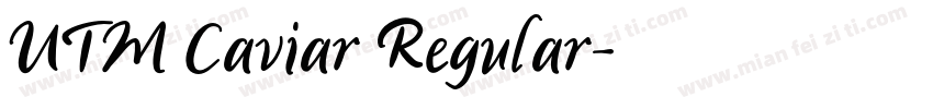 UTM Caviar Regular字体转换